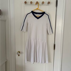 White and Blue tennis Dress
